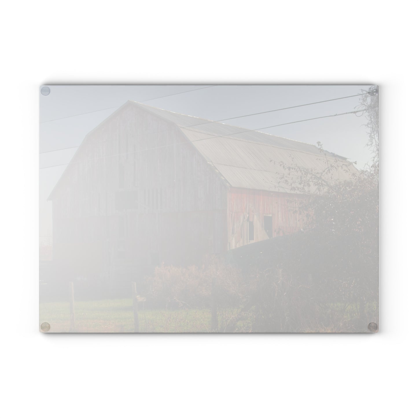 Barn Boutique Rustic Tempered-Glass Cutting Board| Dodge Road Old Red II