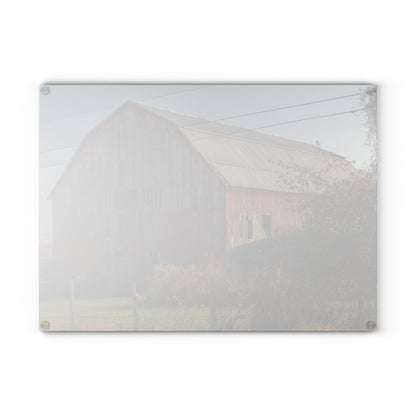 Barn Boutique Rustic Tempered-Glass Cutting Board| Dodge Road Old Red II