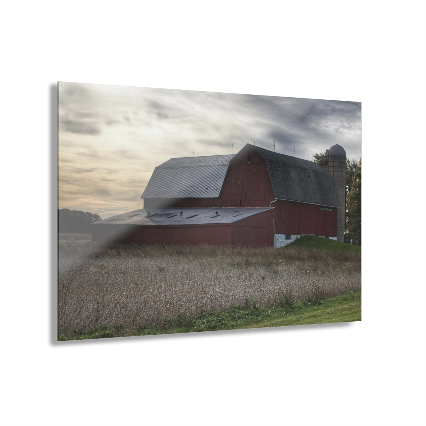 U R There Photography Brown City Red I Rustic Farmhouse Acrylic Wall Print