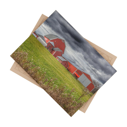 U R There Photography Castle Road Reds Rustic Farmhouse Decorative Ceramic Tile