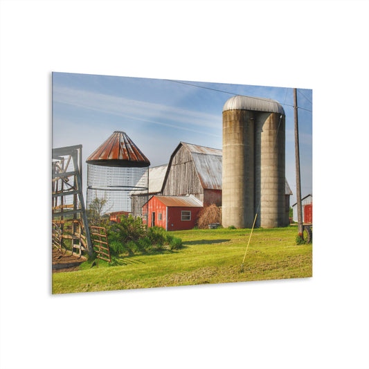 U R There Photography Deckerville Road Grey I Rustic Farmhouse Acrylic Wall Print