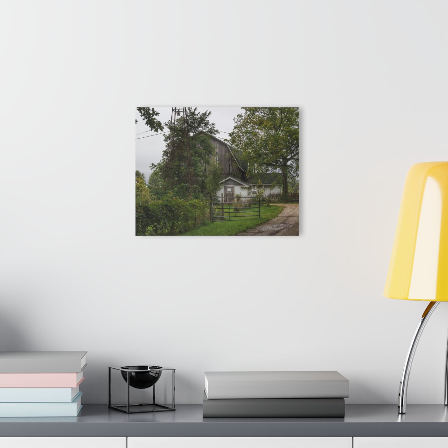 U R There Photography Noble Road Hidden Grey Rustic Farmhouse Acrylic Wall Print