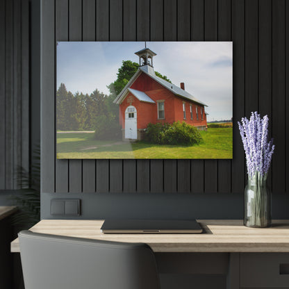 U R There Photography French Road Old Standard Schoolhouse I Rustic Farmhouse Acrylic Wall Print
