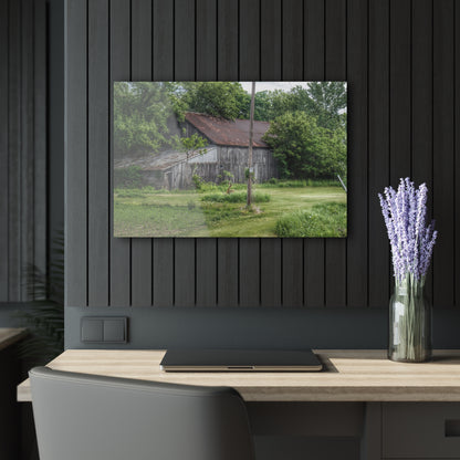 U R There Photography Frankenmuth Grey Saltbox Rustic Farmhouse Acrylic Wall Print