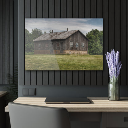 U R There Photography West Tuscola Road Grey Shack Rustic Farmhouse Acrylic Wall Print
