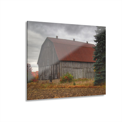 U R There Photography Sheridan Line Road Rusted Grey II Rustic Farmhouse Acrylic Wall Print