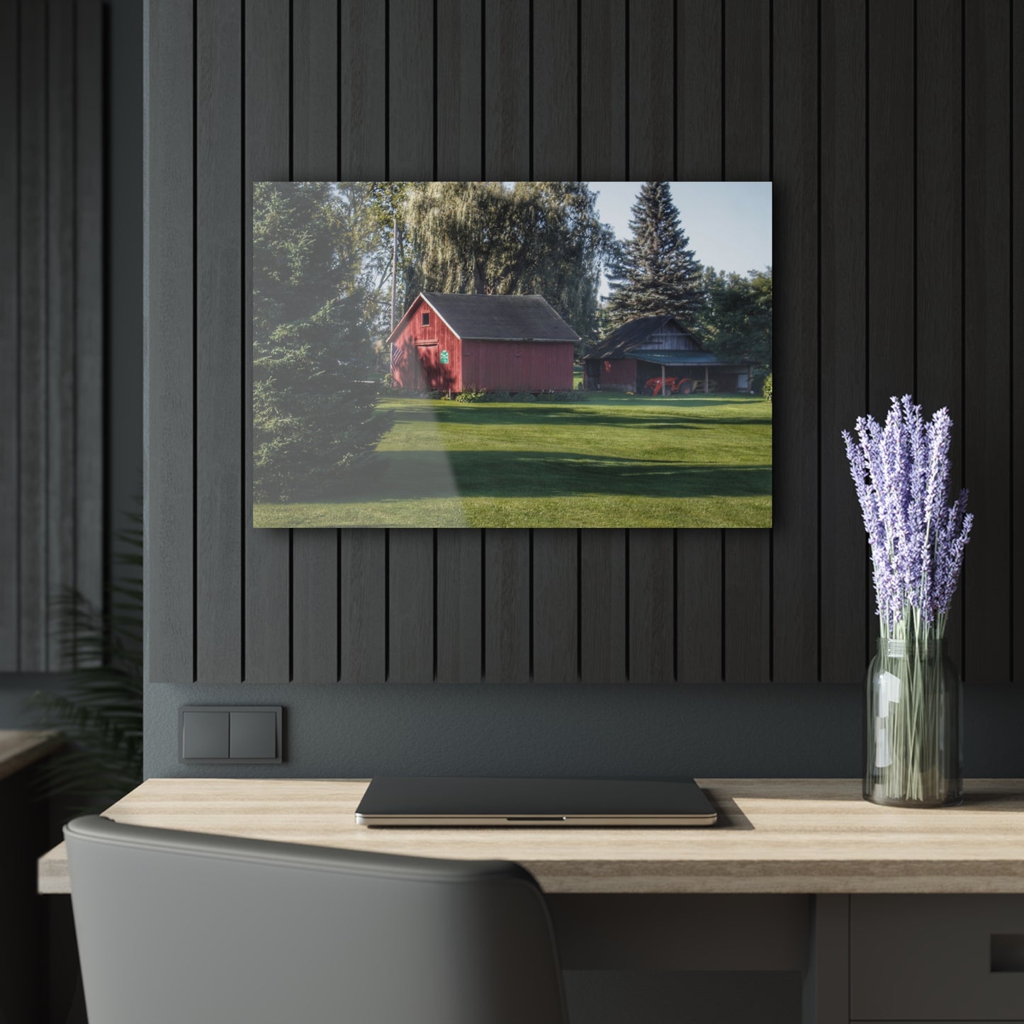 U R There Photography Rochester Road Mini-Reds Rustic Farmhouse Acrylic Wall Print