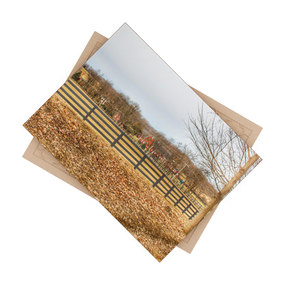 U R There Photography Barber Road Farm I Rustic Farmhouse Decorative Ceramic Tile 6" × 8" Glossy