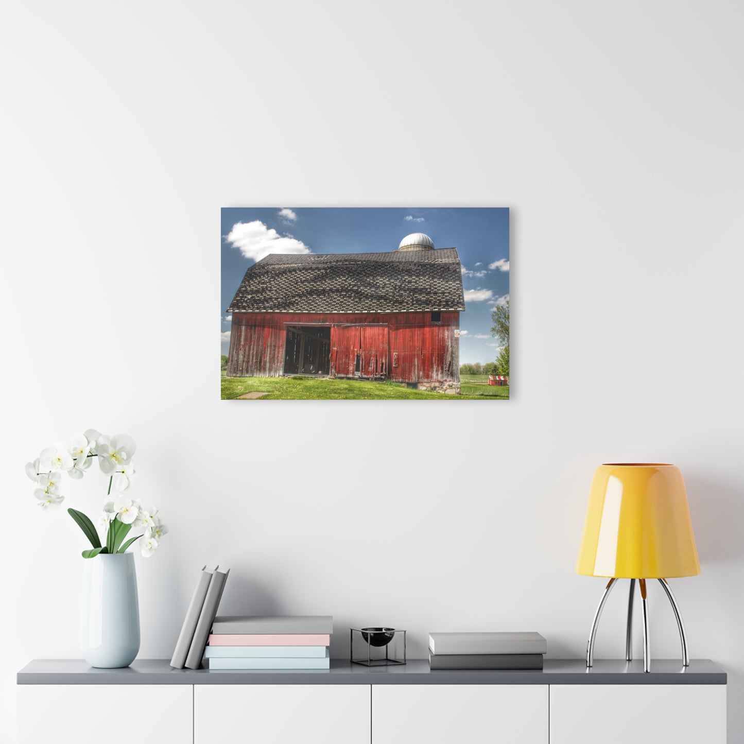 U R There Photography Hollenbeck Road Red III Rustic Farmhouse Acrylic Wall Print