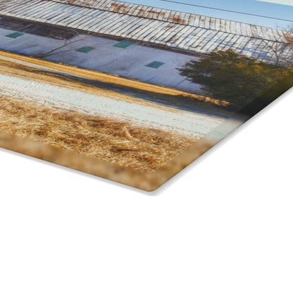 U R There Photography Indian Trail Rusted Reds II Rustic Farmhouse Tempered-Glass Cutting Board