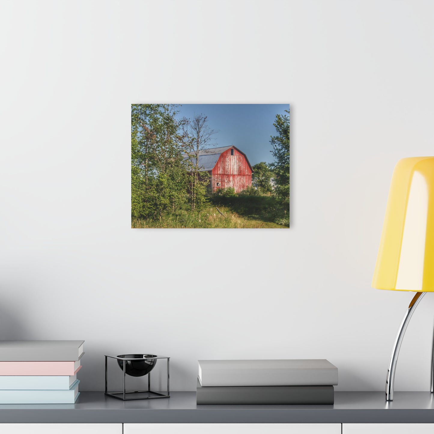 U R There Photography Columbiaville Red in Summer I Rustic Farmhouse Acrylic Wall Print