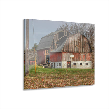 U R There Photography Crawford Road Old Red Rustic Farmhouse Acrylic Wall Print