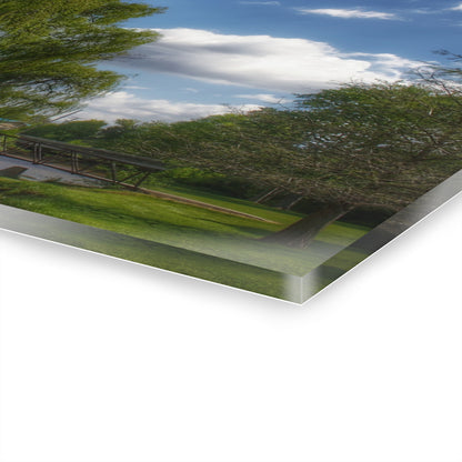 U R There Photography Cramton Park Bridge in Lapeer Rustic Farmhouse Acrylic Wall Print