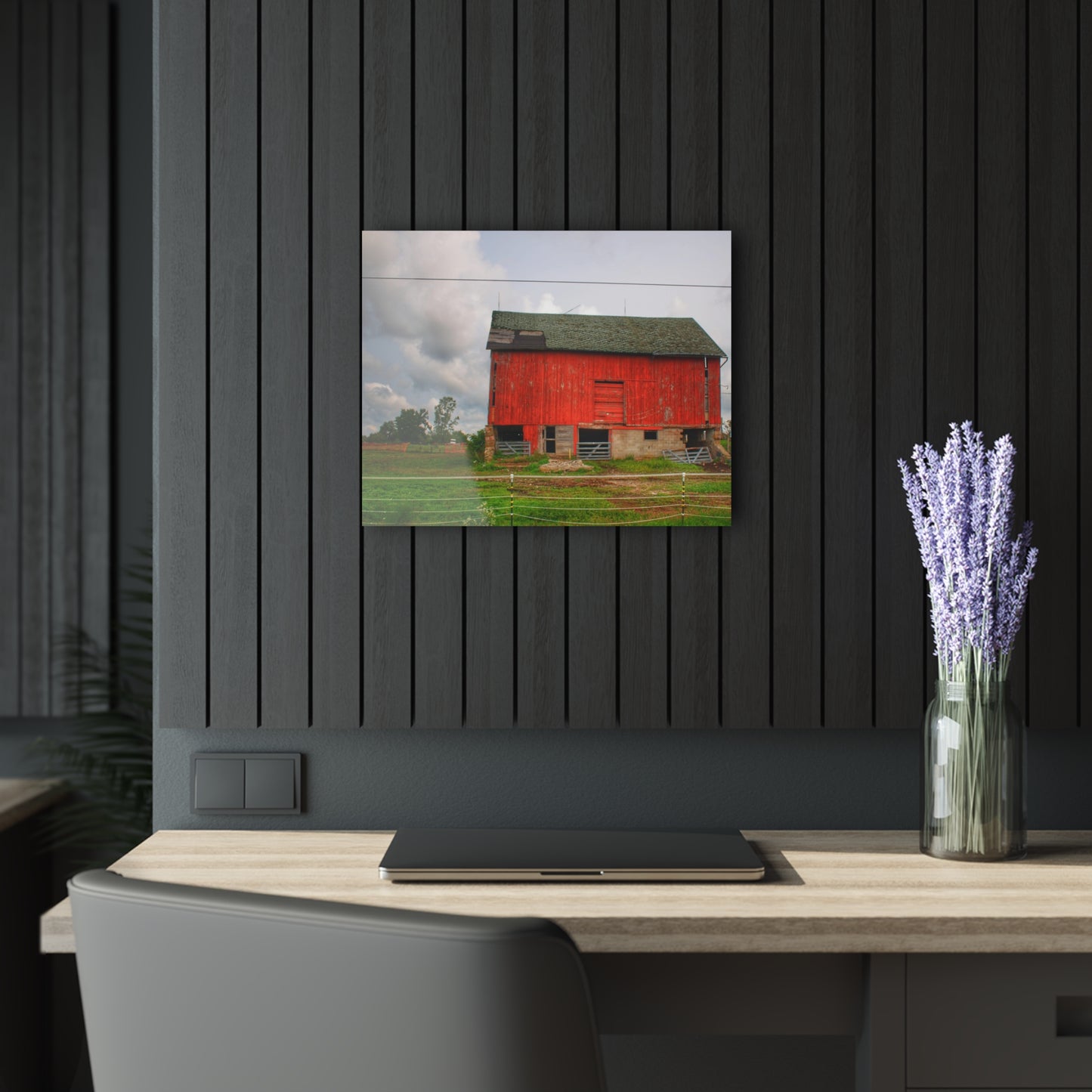 U R There Photography Elba Road Red III Rustic Farmhouse Acrylic Wall Print