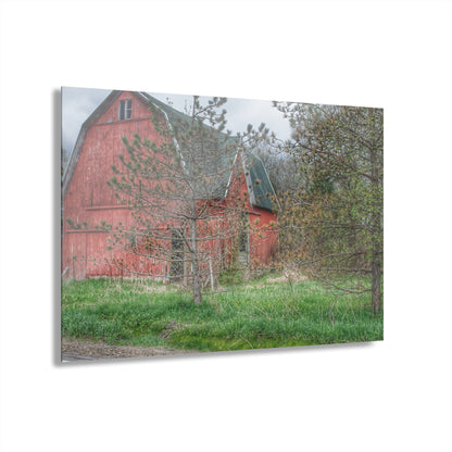 U R There Photography Hickory Ridge Red II Rustic Farmhouse Acrylic Wall Print