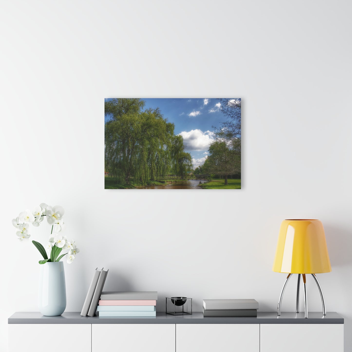 U R There Photography Cramton Park Bridge in Lapeer Rustic Farmhouse Acrylic Wall Print