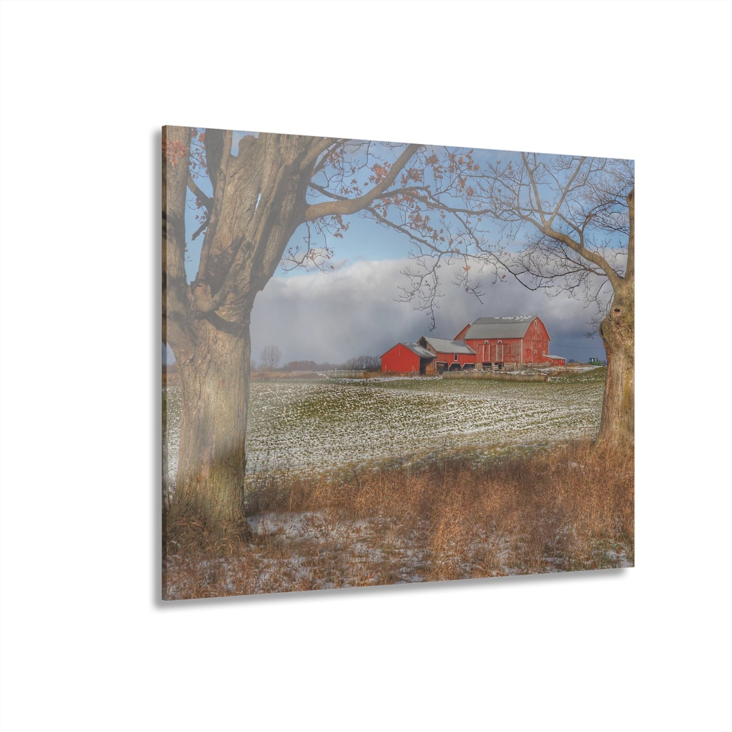 U R There Photography Approaching Storm on Edward Road Rustic Farmhouse Acrylic Wall Print