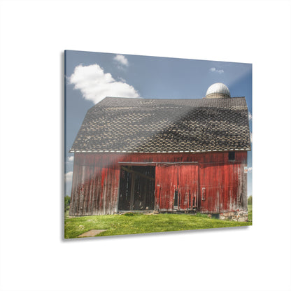 U R There Photography Hollenbeck Road Red III Rustic Farmhouse Acrylic Wall Print