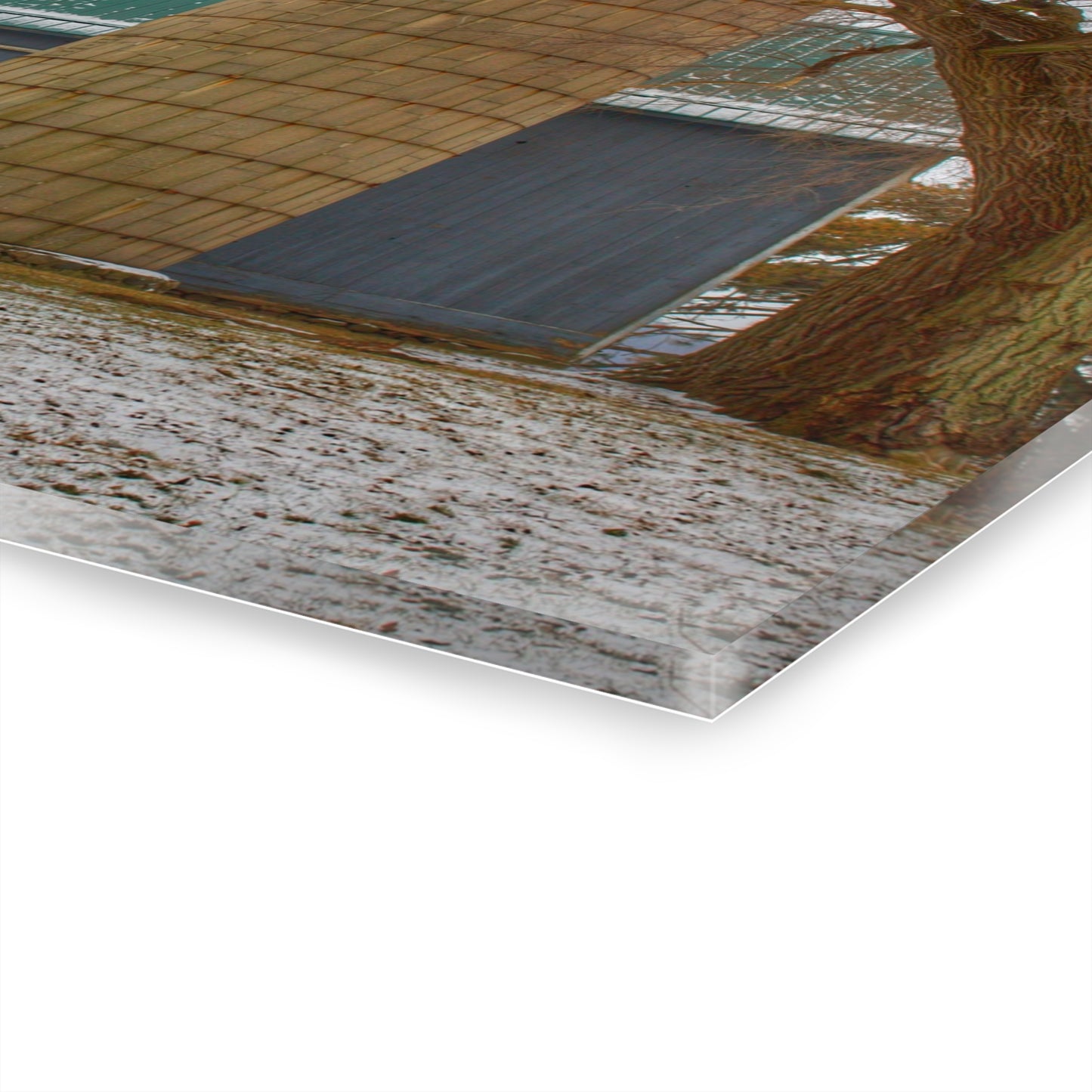 U R There Photography Hollow Corners Grey and Silo Rustic Farmhouse Acrylic Wall Print