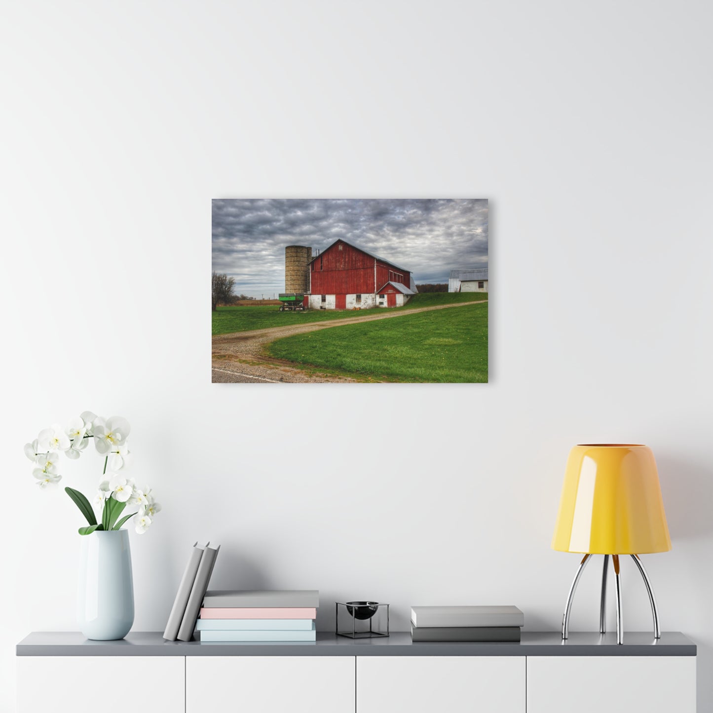 Barn Boutique Modern Farmhouse Acrylic Wall Print| Fostoria Red II