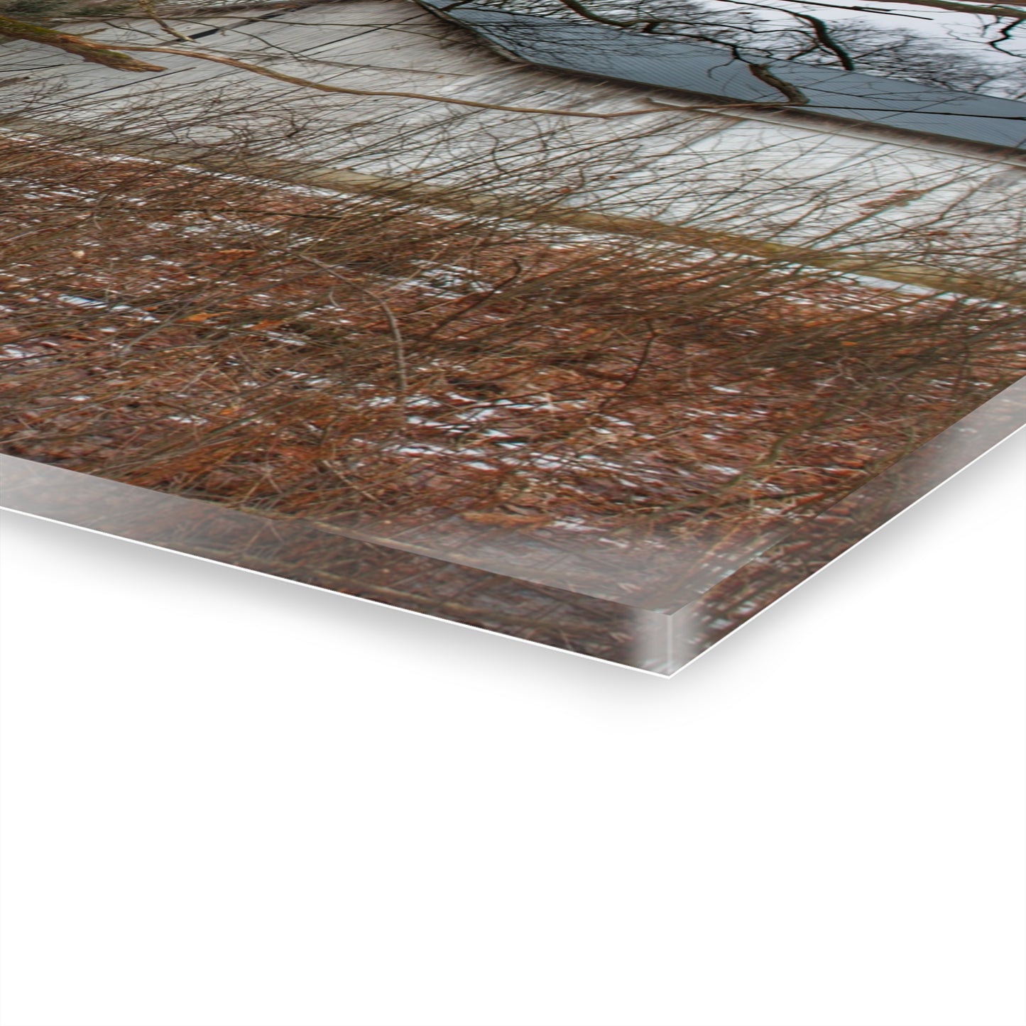 U R There Photography Norway Lake Hidden White Rustic Farmhouse Acrylic Wall Print