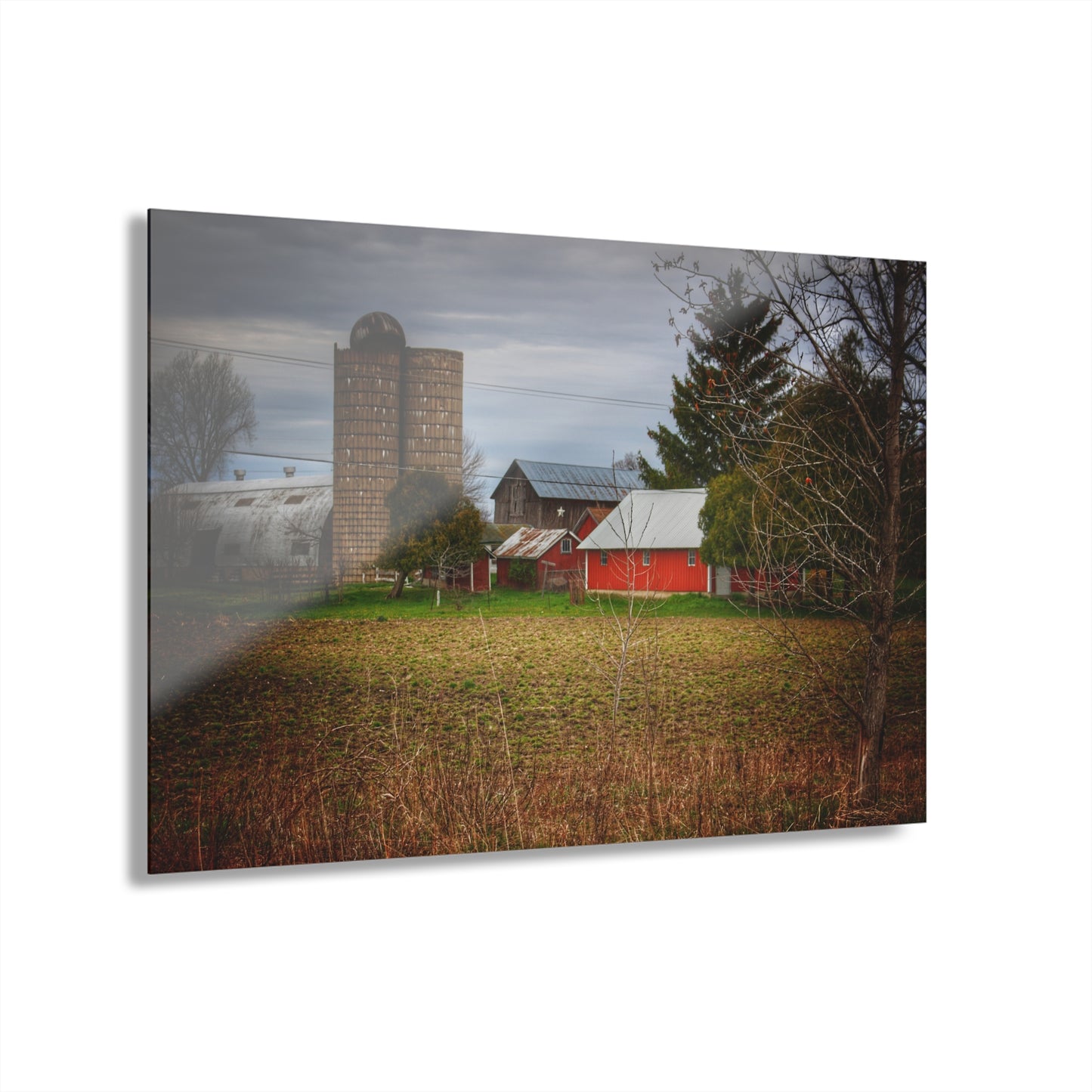 U R There Photography Fostoria Road Greys Rustic Farmhouse Acrylic Wall Print