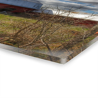 U R There Photography McDowell Road Reds III Rustic Farmhouse Acrylic Wall Print