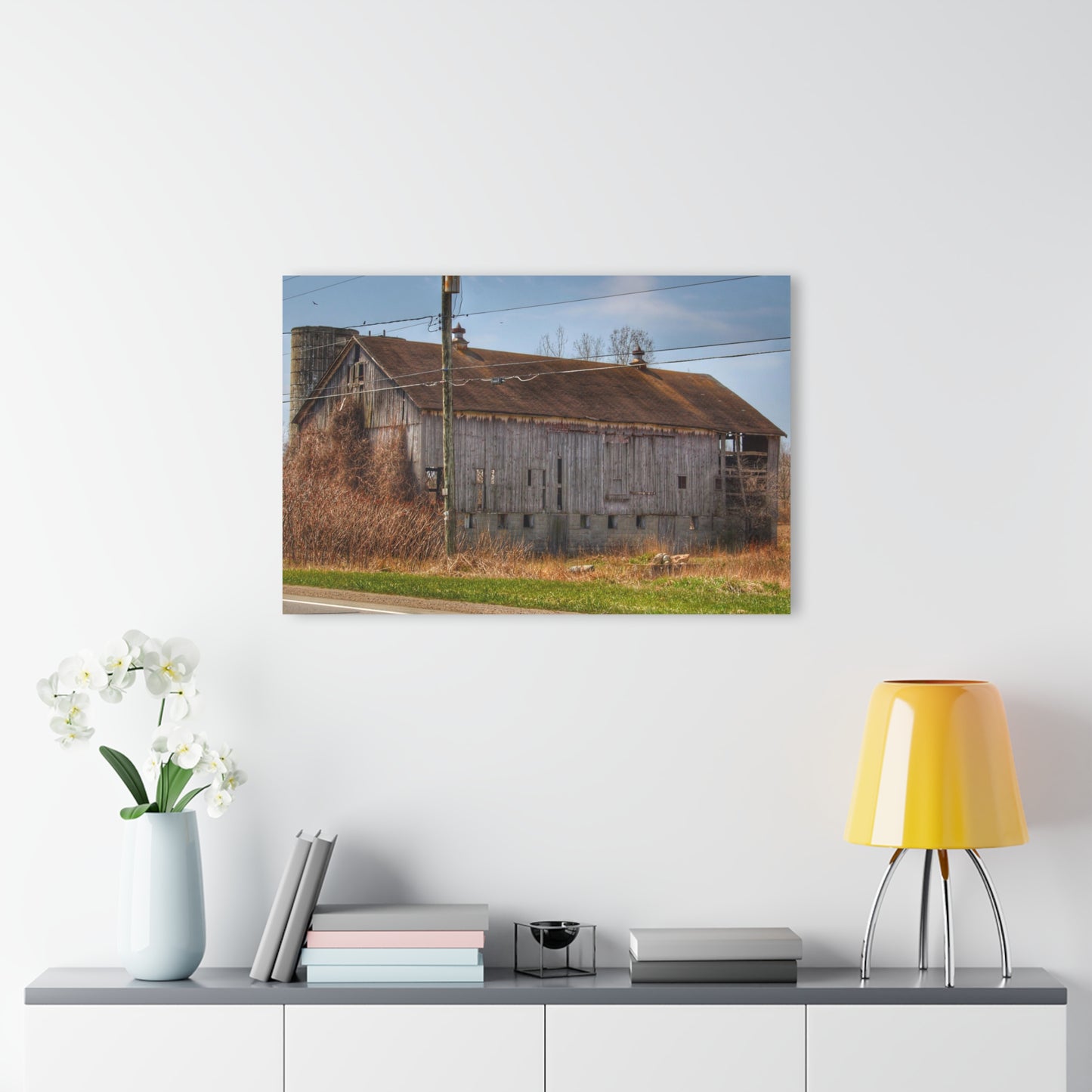 U R There Photography Metamora M-24 Grey III Rustic Farmhouse Acrylic Wall Print