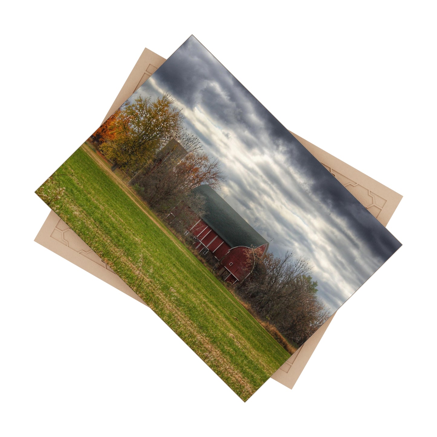 U R There Photography Booth Road Hidden Red I Rustic Farmhouse Decorative Ceramic Tile