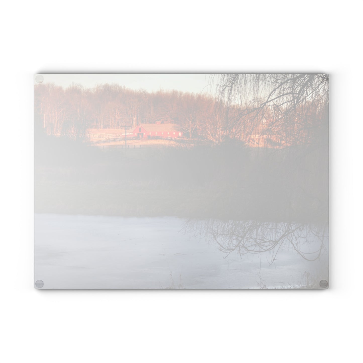 U R There Photography Hidden in Leonard Rustic Farmhouse Tempered-Glass Cutting Board