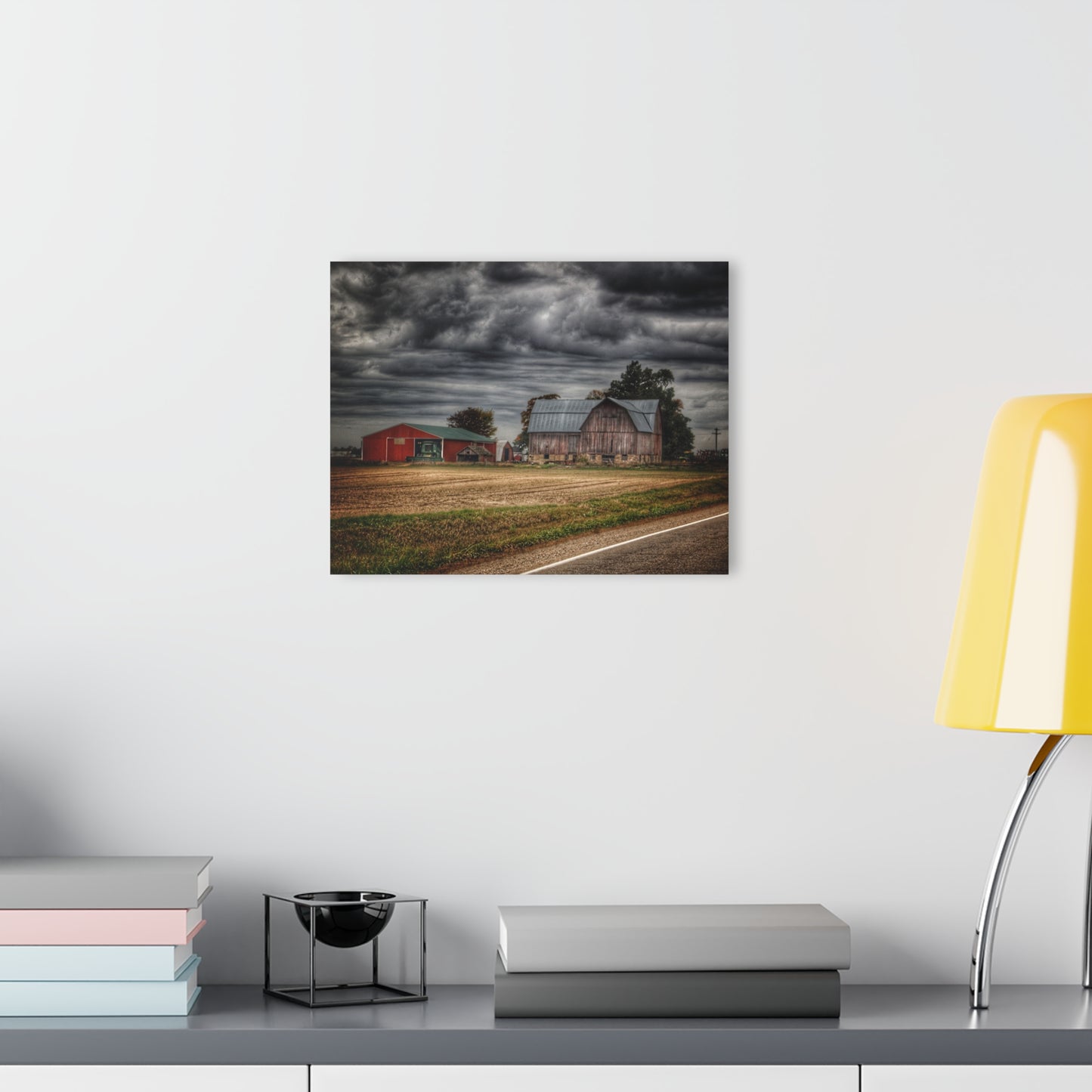 U R There Photography Snover Road Red II Rustic Farmhouse Acrylic Wall Print