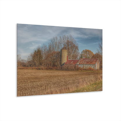U R There Photography Brief Road Blue Rustic Farmhouse Acrylic Wall Print