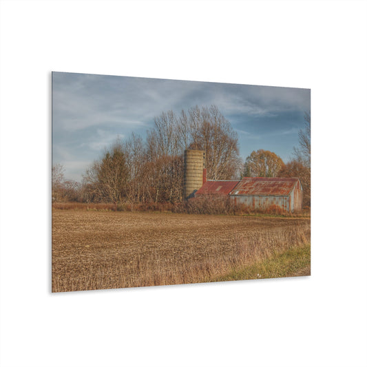 U R There Photography Brief Road Blue Rustic Farmhouse Acrylic Wall Print