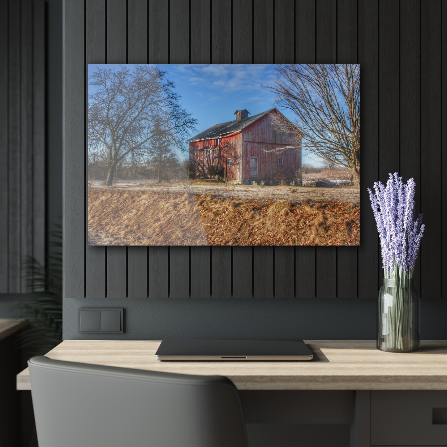 U R There Photography M-24 Barn at the Bend I Rustic Farmhouse Acrylic Wall Print