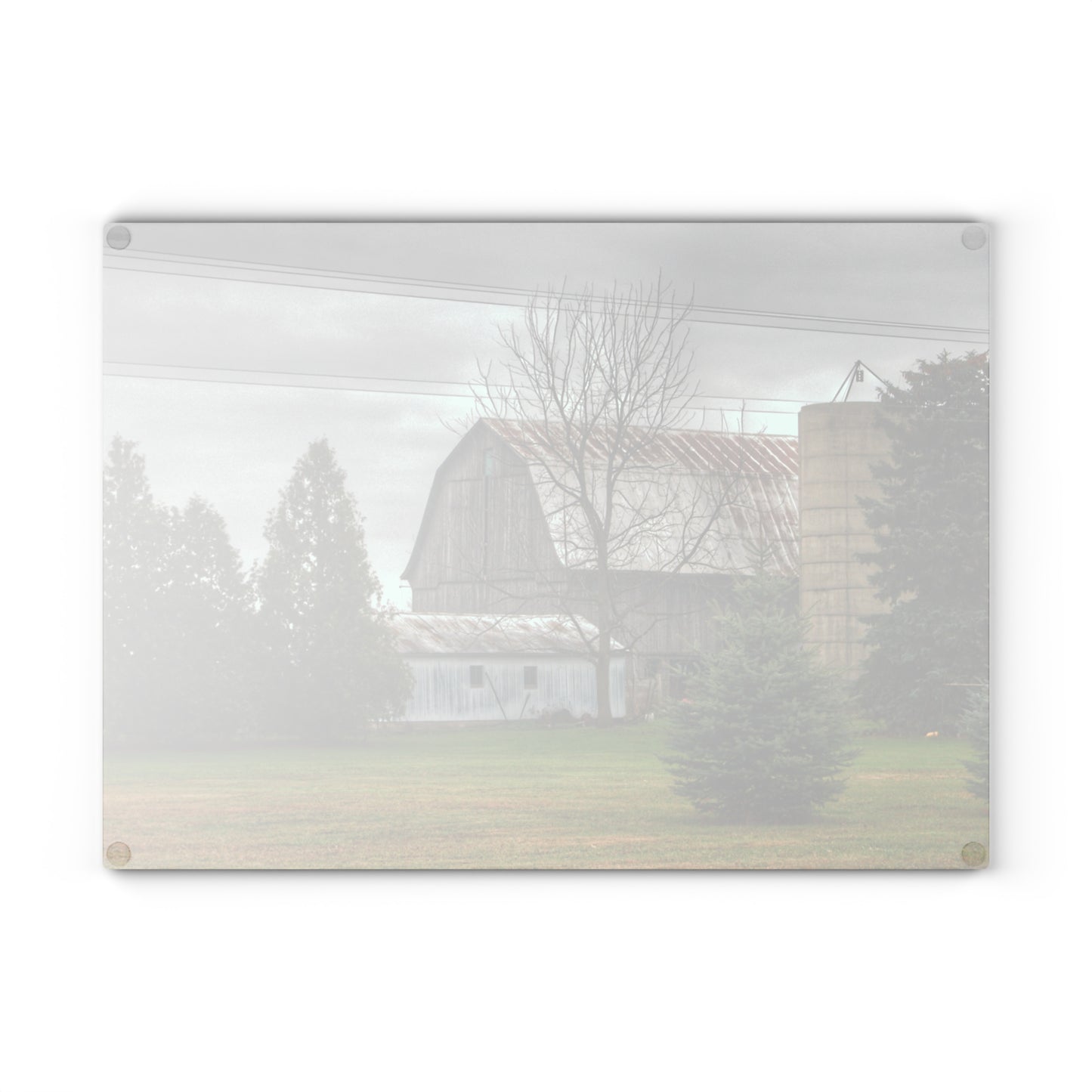 Barn Boutique Rustic Tempered-Glass Cutting Board| Eddy Grey I