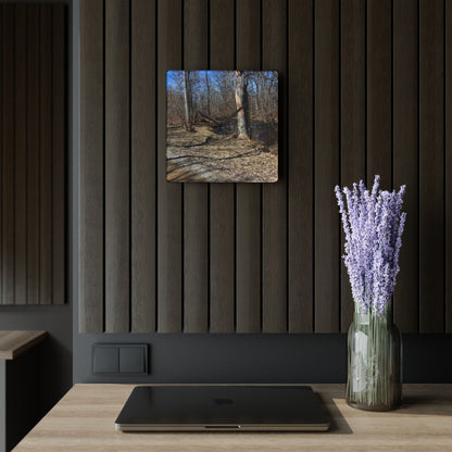 U R There Photography Creekside Seating Rustic Farmhouse Acrylic Analog Wall Clock