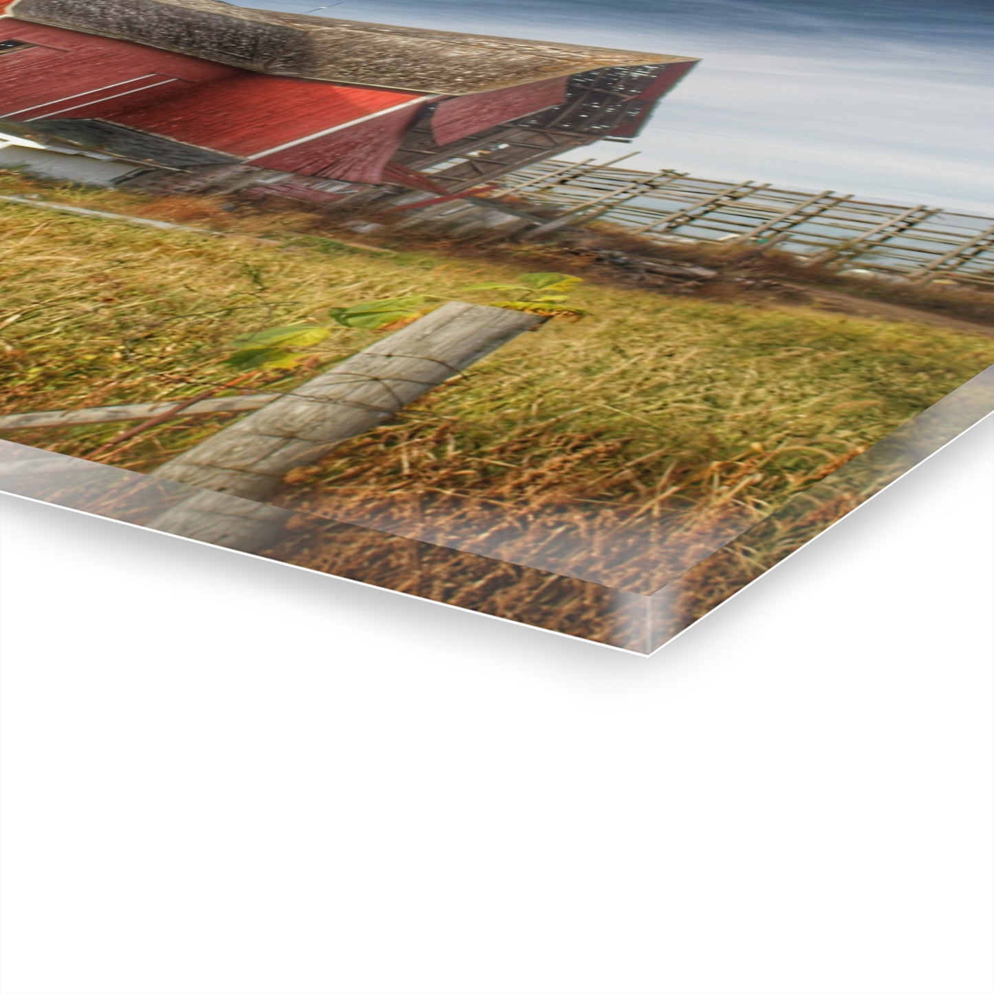 U R There Photography Hurds Corner Red I Rustic Farmhouse Acrylic Wall Print