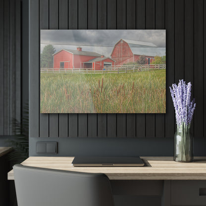 U R There Photography Greenwood Reds Rustic Farmhouse Acrylic Wall Print