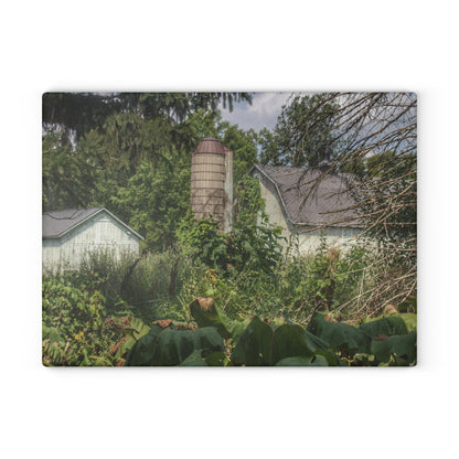 U R There Photography Clark Road Hidden Rustic Farmhouse Tempered-Glass Cutting Board