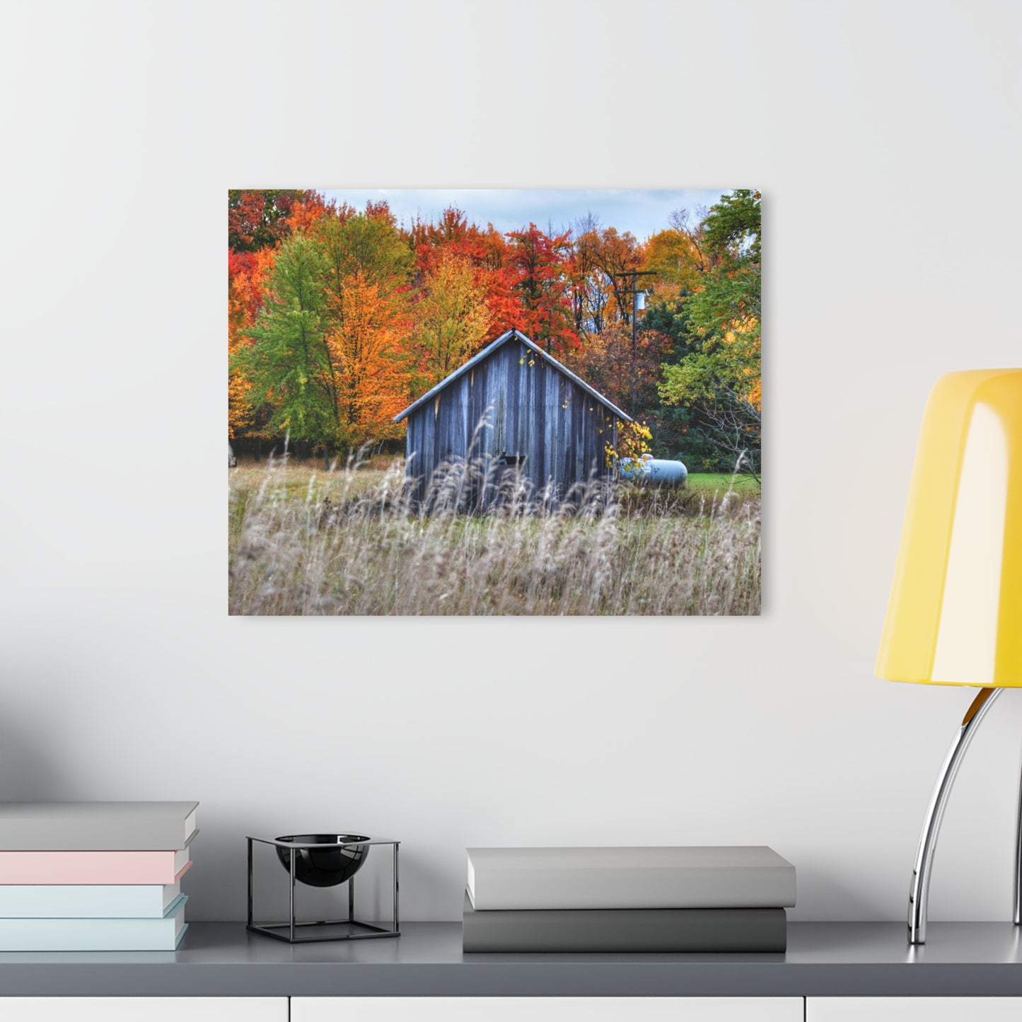 U R There Photography Beyond Church Road Little Grey Rustic Farmhouse Acrylic Wall Print