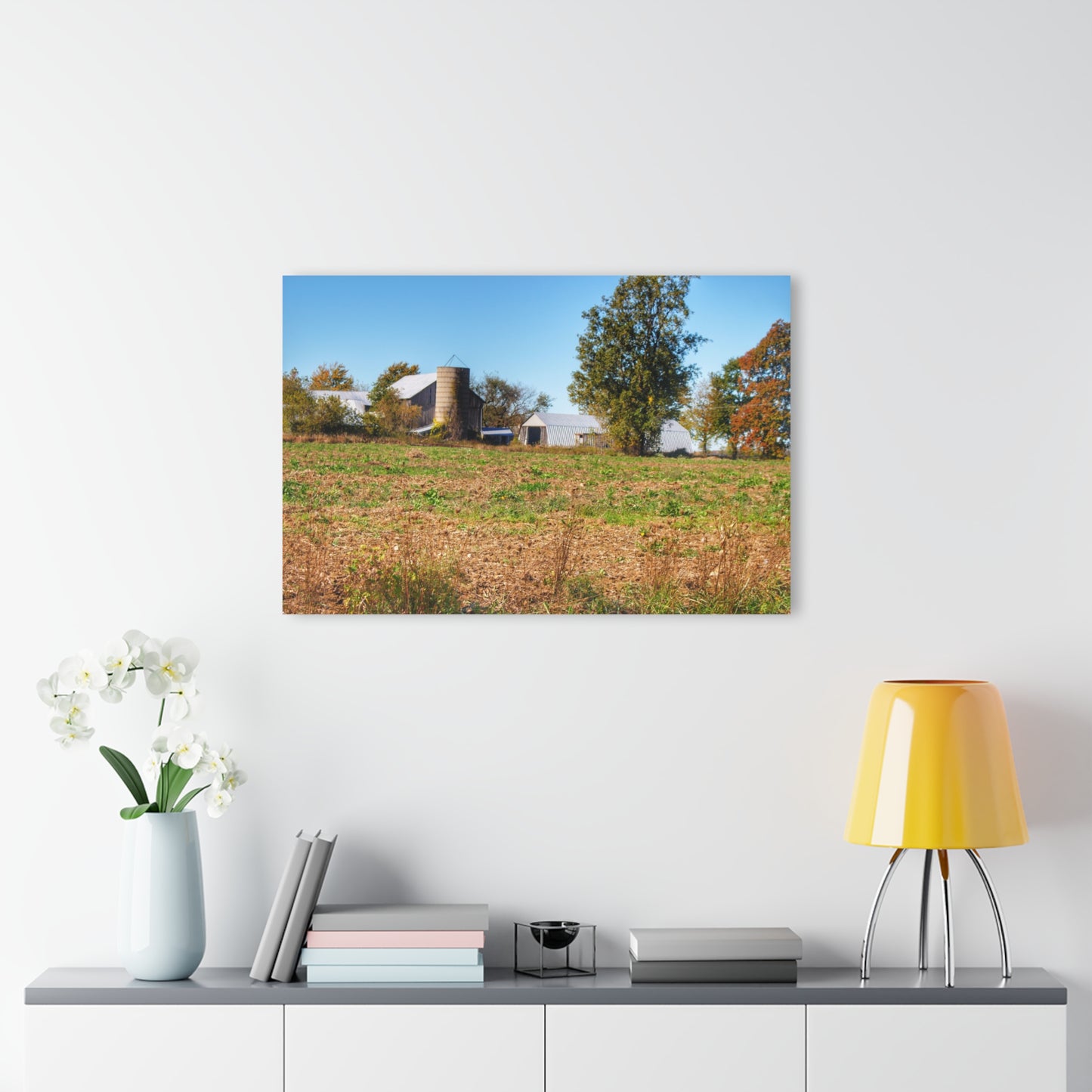 U R There Photography Freiberger Road Greys Rustic Farmhouse Acrylic Wall Print