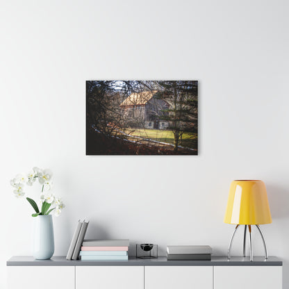 U R There Photography Newark Road Hidden Fieldstone Grey Rustic Farmhouse Acrylic Wall Print