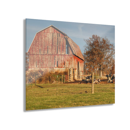 U R There Photography Marathon Road Red Rustic Farmhouse Acrylic Wall Print