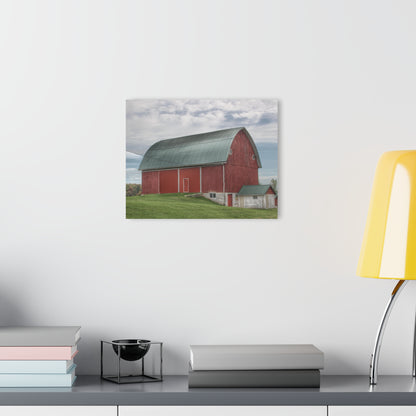 U R There Photography Elmwood Road Red I Rustic Farmhouse Acrylic Wall Print 30″ x 20″ (Horizontal) 0.25''