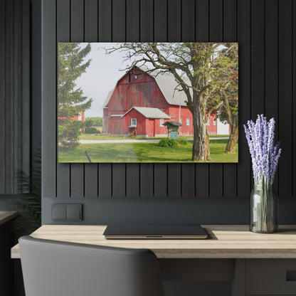 U R There Photography French Road Centennial Reds I Rustic Farmhouse Acrylic Wall Print