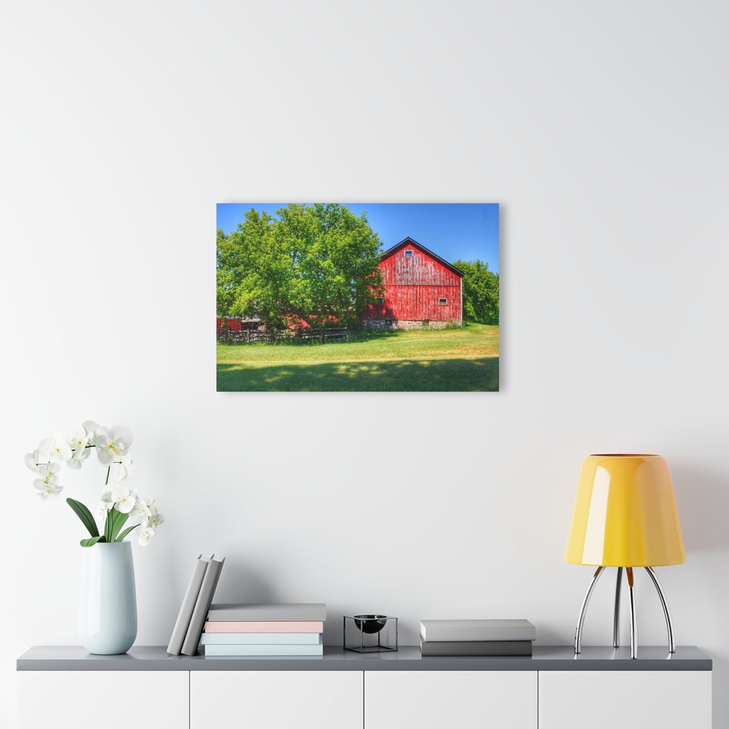 U R There Photography Five Lakes Red IV Rustic Farmhouse Acrylic Wall Print