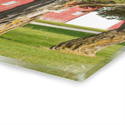 U R There Photography French Road Centennial Reds I Rustic Farmhouse Acrylic Wall Print