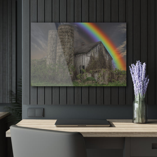 Barn Boutique Modern Farmhouse Acrylic Wall Print| Somewhere Under the Rainbow