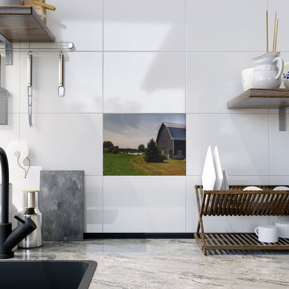 U R There Photography Black Haybarn Rustic Farmhouse Decorative Ceramic Tile