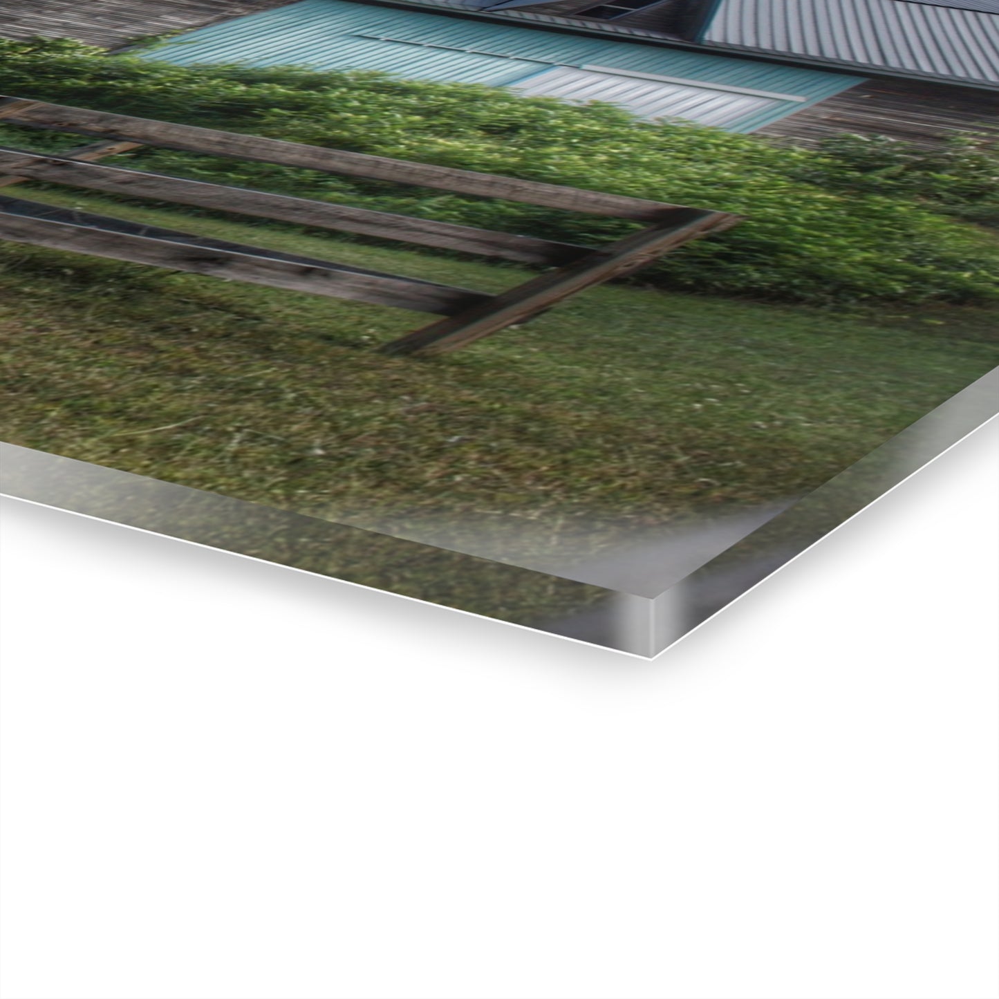 U R There Photography Harris Road Grey Rustic Farmhouse Acrylic Wall Print